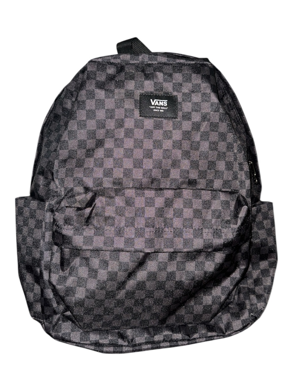 Vans Black/Grey Checkerboard Backpack - Signature Patch